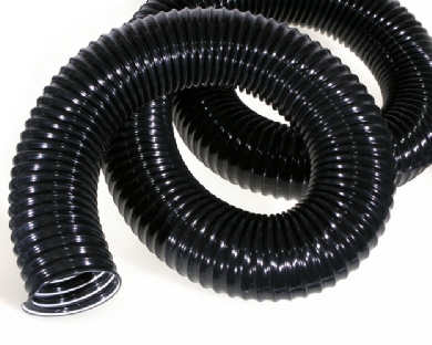 Click to enlarge - General PVC ducting hose supported by a wire helix. Single ply ducting hose suitable for fumes, air and dust at low pressures. Used as a demisting hose in the automotive industry.